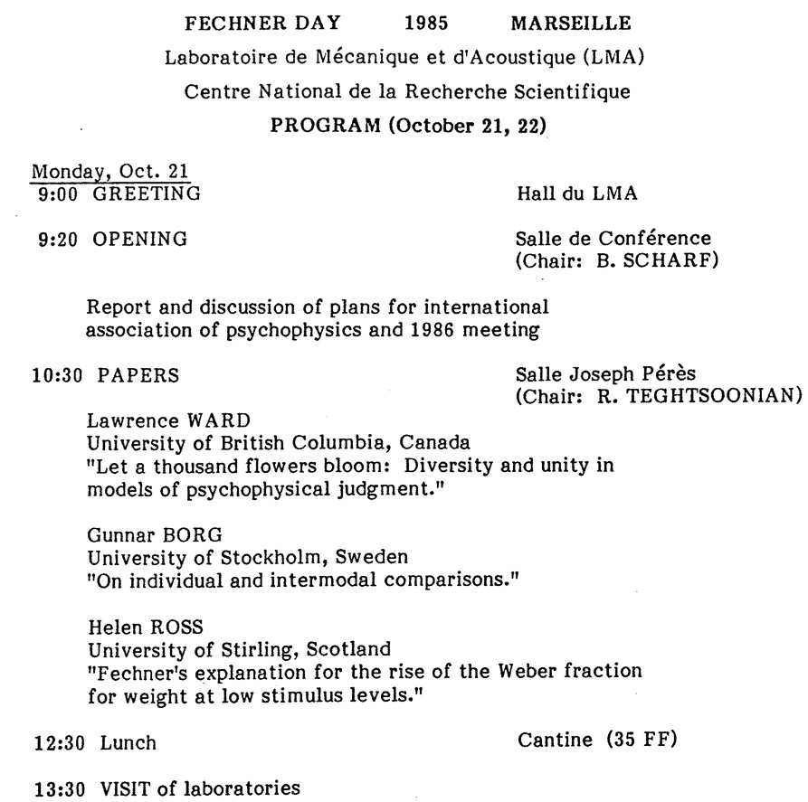 Foundation of the society in Marseille, 1985
